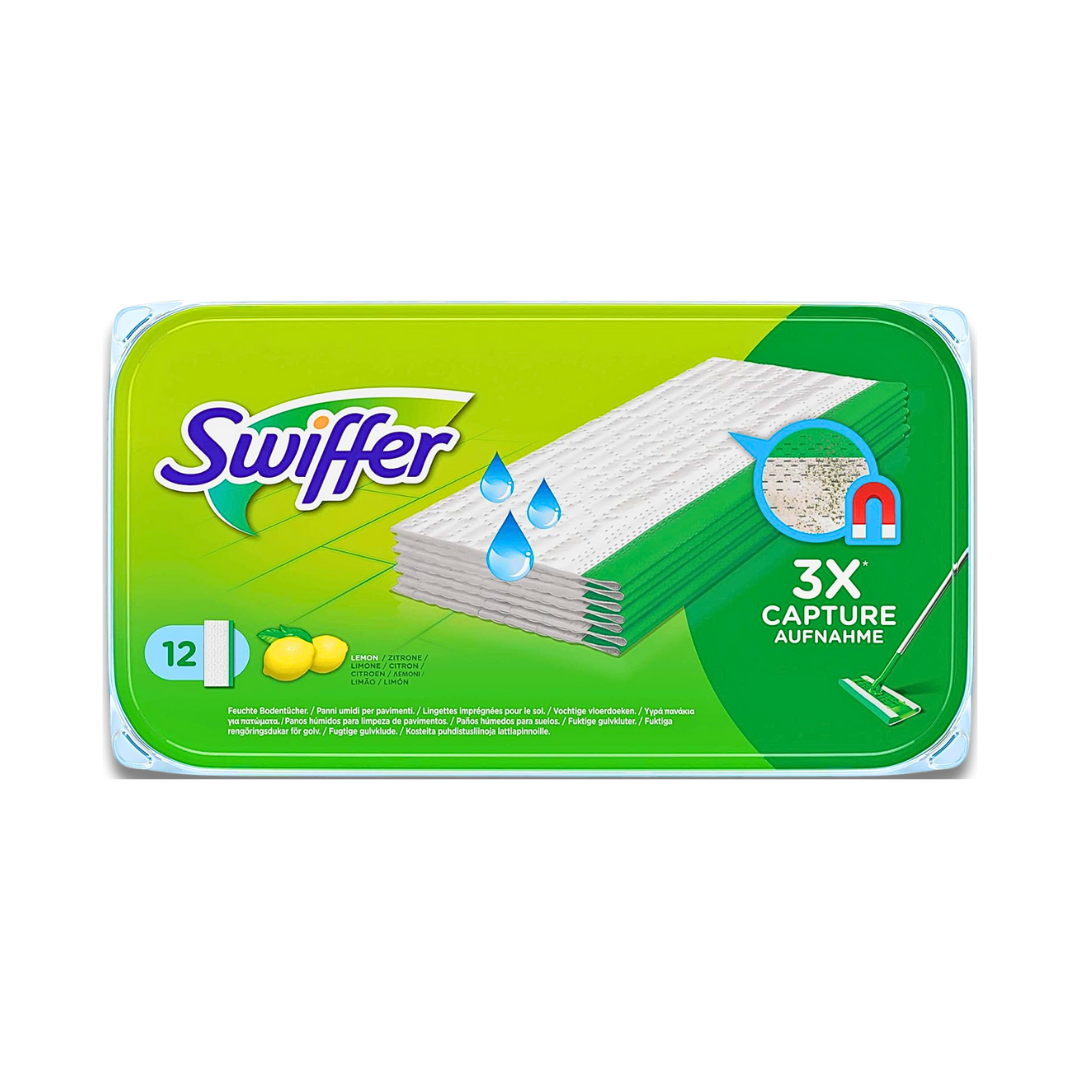 Влажные салфетки для пола Swiffer, лимон, 12 шт.