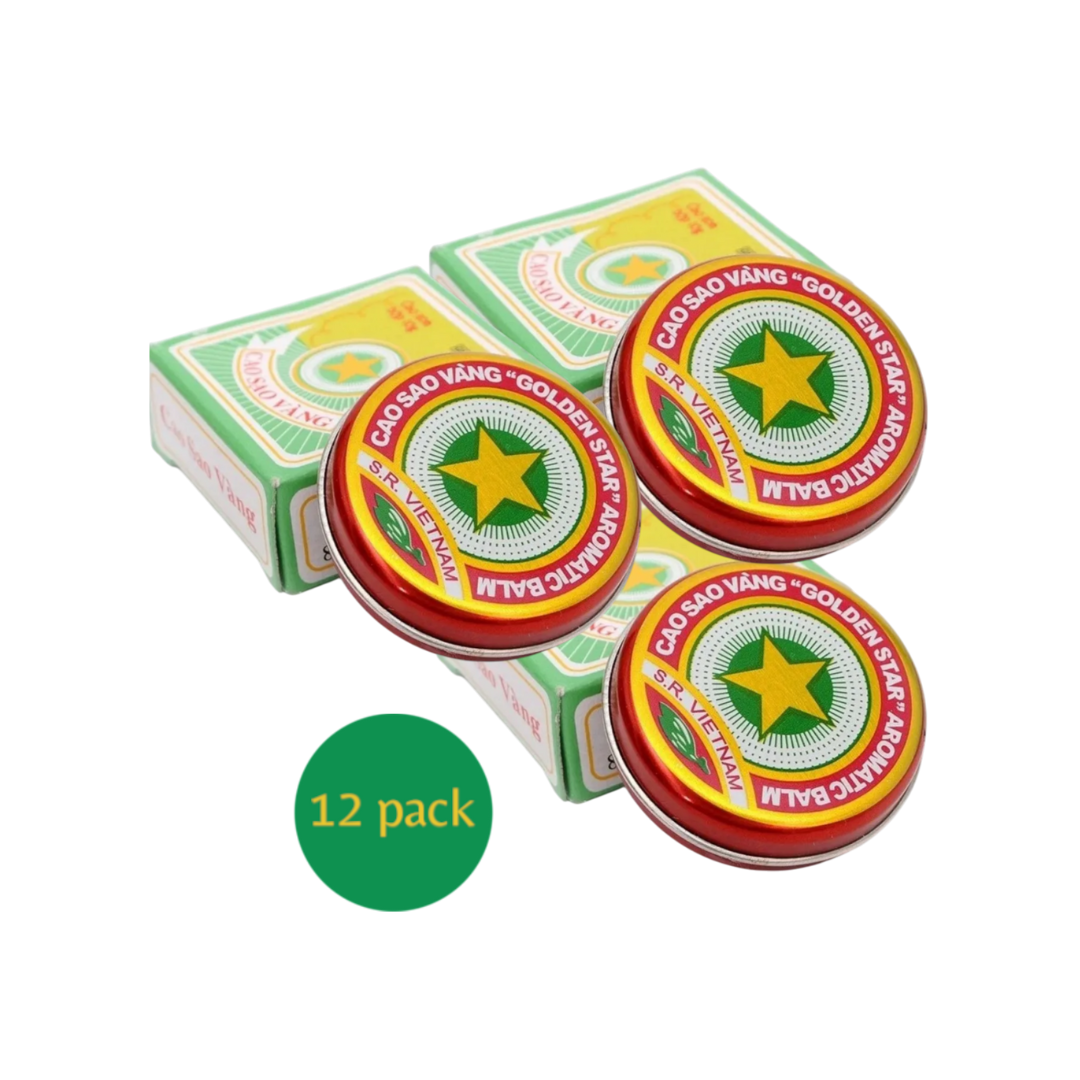 Бальзам Golden Star Cao Sao Vang – 12 x 10 г – классический вьетнамский бальзам с эфирными маслами