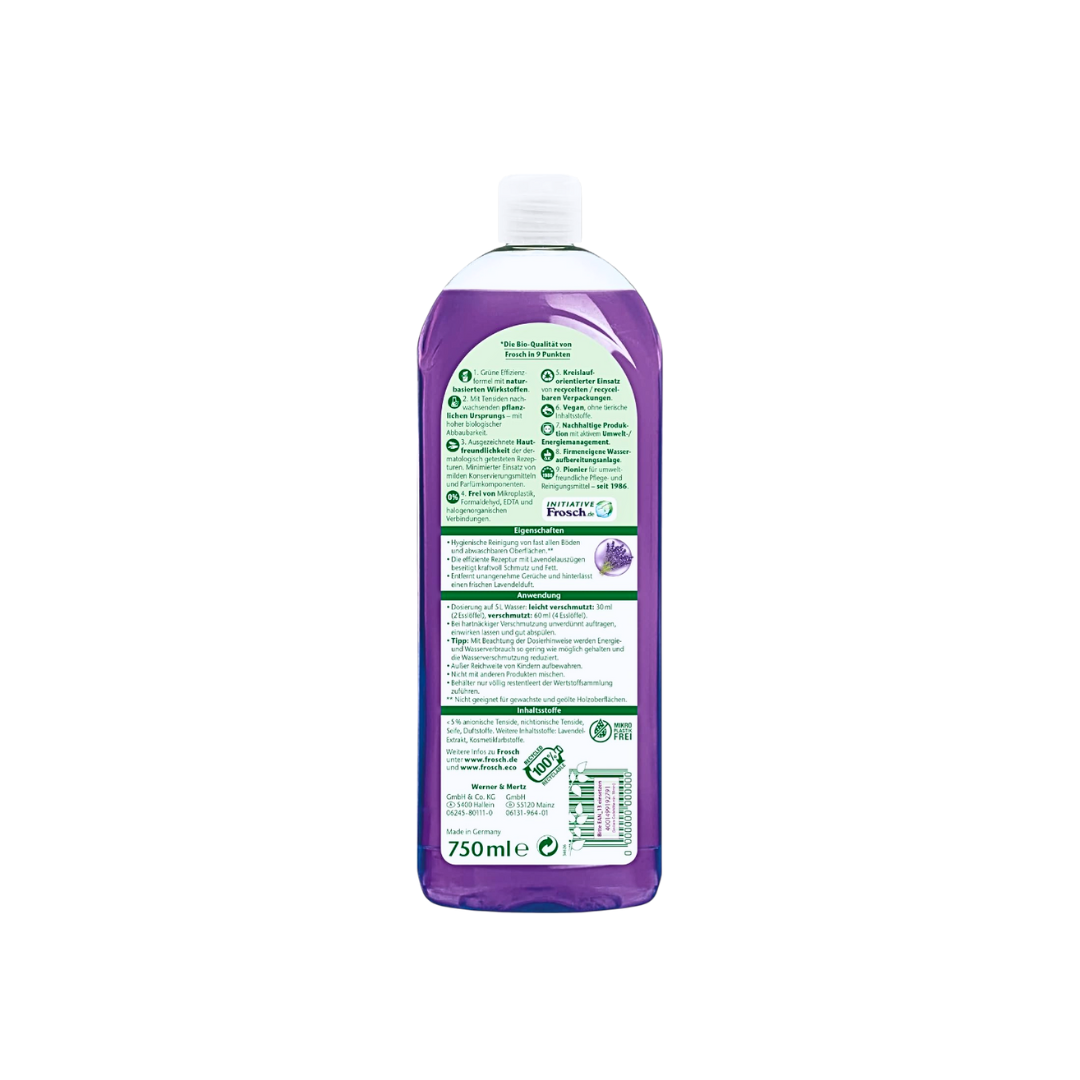 Универсальное чистящее средство Frosch Lavender, мощное универсальное чистящее средство, упаковка 8 шт. (8 x 750 мл)