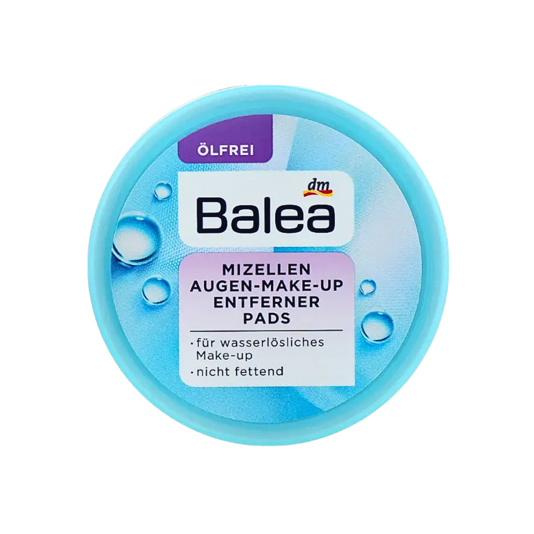 Диски для снятия макияжа с глаз Balea Micellar Eye Make-up Remover, без масла – 2 × 50 шт.