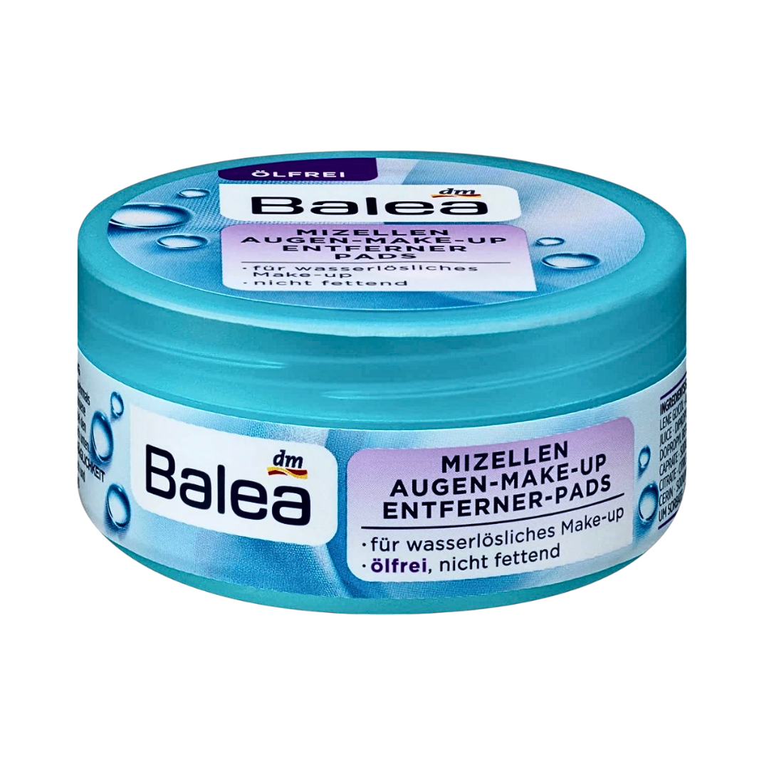 Диски для снятия макияжа с глаз Balea Micellar Eye Make-up Remover, без масла – 2 × 50 шт.
