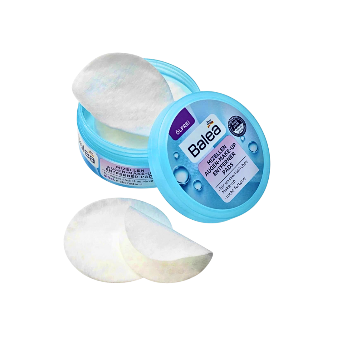 Диски для снятия макияжа с глаз Balea Micellar Eye Make-up Remover, без масла – 2 × 50 шт.