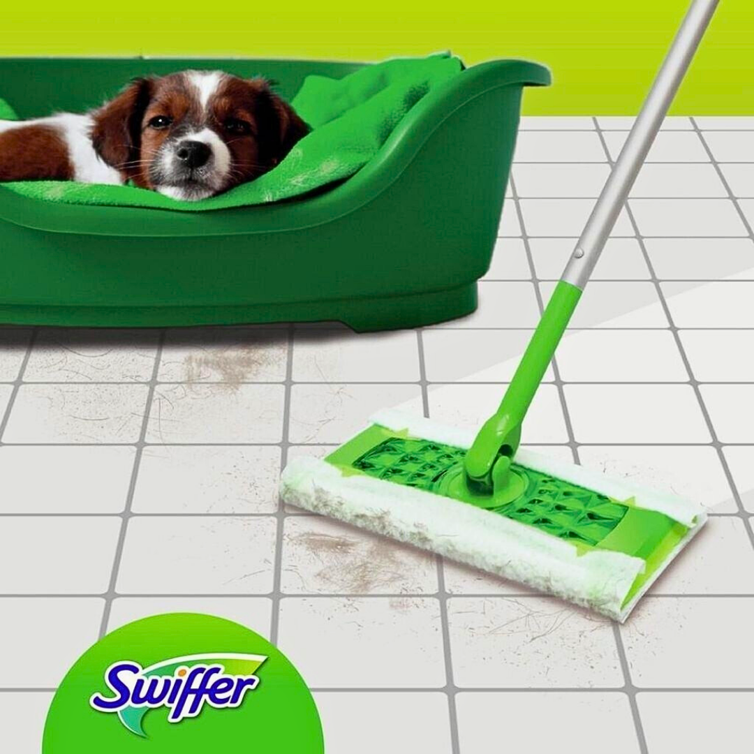 Стартовый набор Swiffer Wet & Dry Mop – Швабра для пола с 8 сухими и 3 влажными салфетками