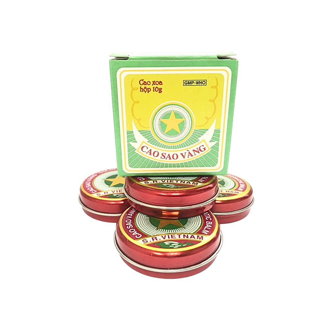 Golden Star Balsam Cao Sao Vàng 4 Dosen à 10 g – Aromatischer Balsam mit ätherischen Ölen
