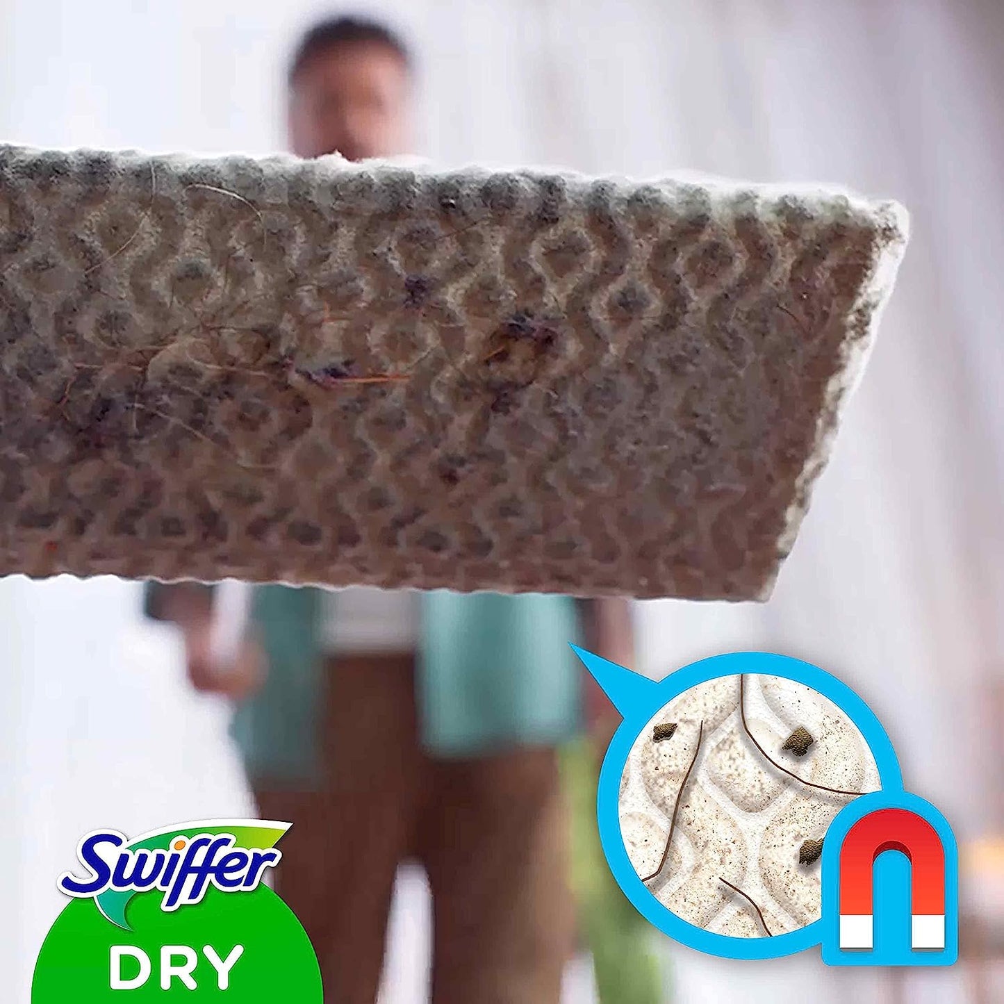 Swiffer Bodenwischer Trockene Bodentücher (80 Tücher) Wischer ideal gegen Staub, Tierhaare & Allergene