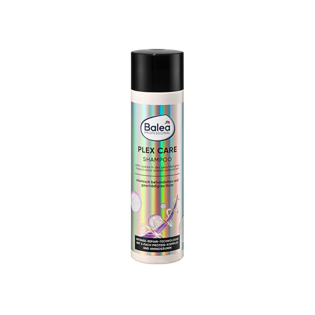 Набор Balea Professional: шампунь Plex Care 250 мл + кондиционер 200 мл + масло Glossy & Long 20 мл – восстанавливающий набор из 3 предметов