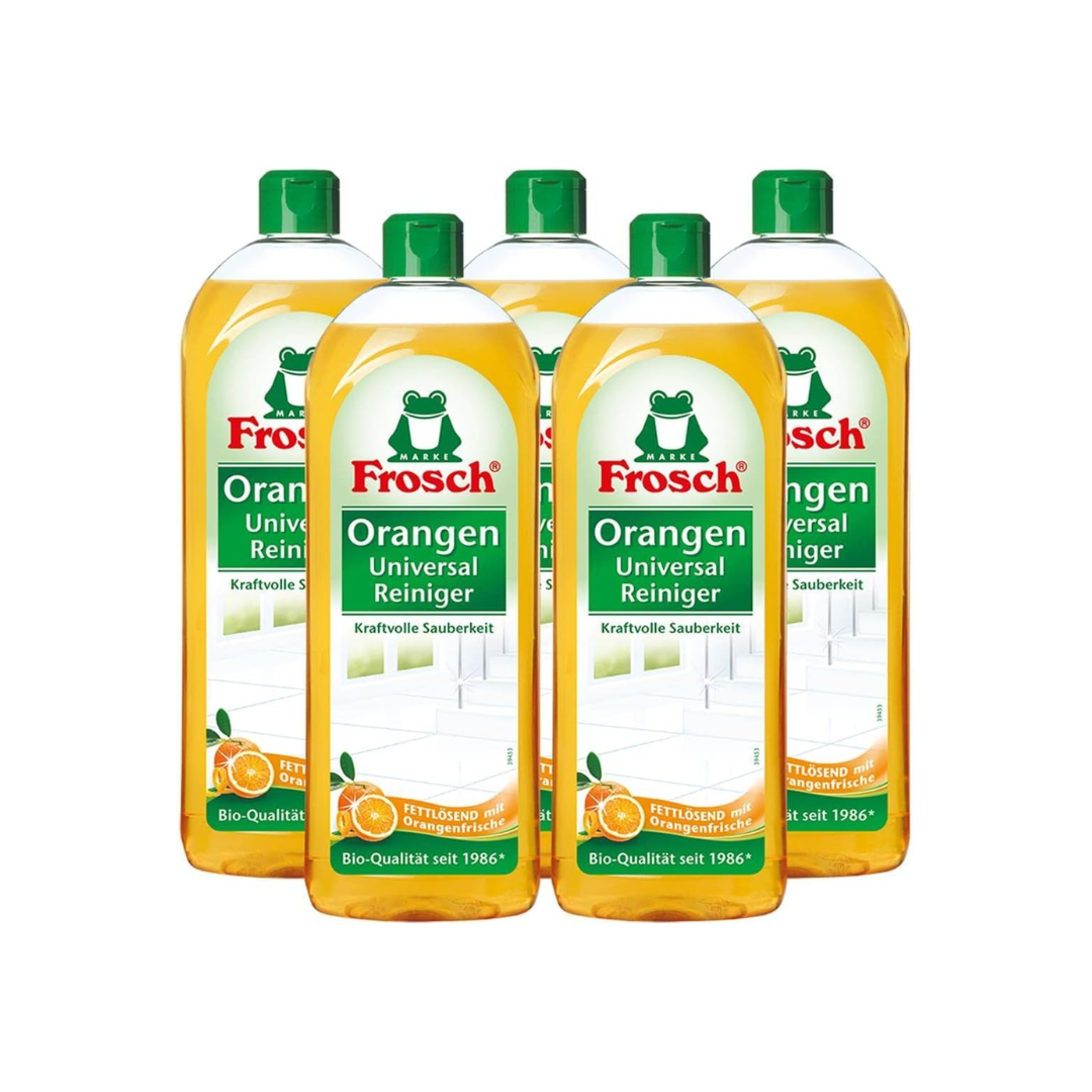 Универсальное чистящее средство Frosch Orange - упаковка из 5 штук (5 x 750 мл)