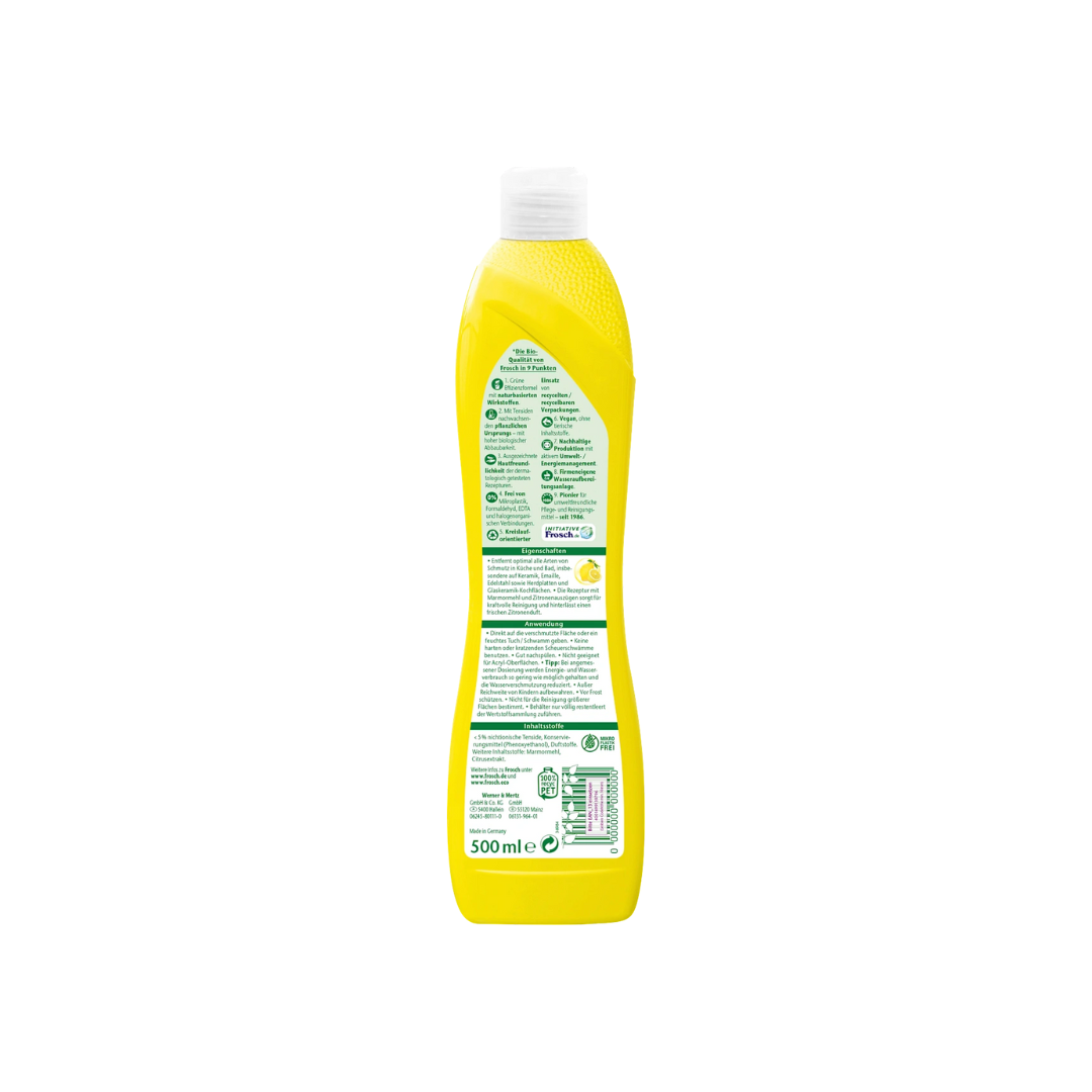 Чистящее молочко Frosch Lemon – 2 упаковки (2 × 500 мл)