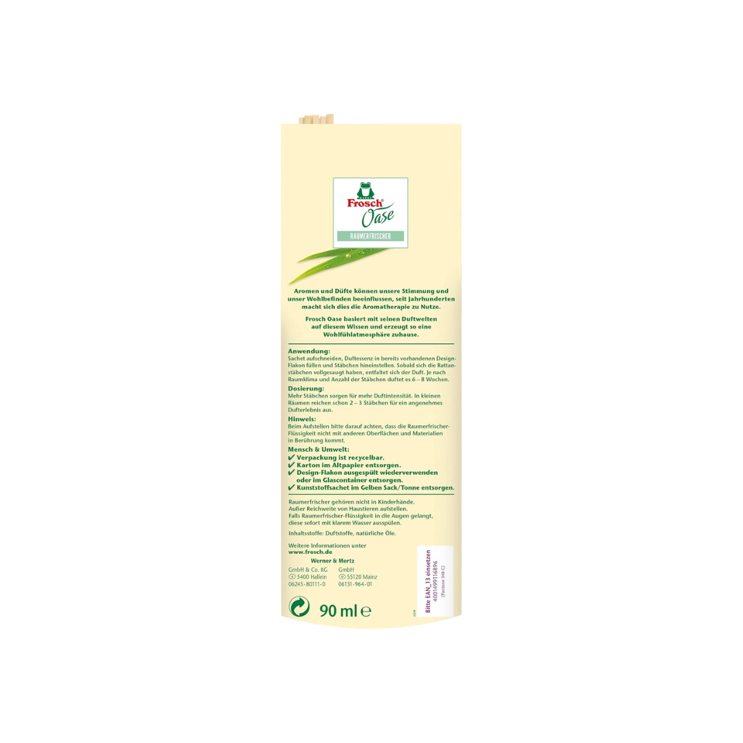Освежитель воздуха Frosch Oase Room Freshener Lemongrass – сменная упаковка 90 мл