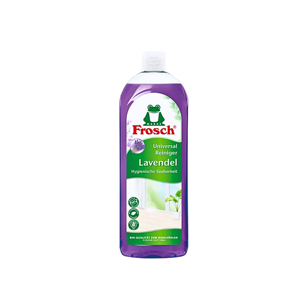 Универсальное чистящее средство Frosch Lavender, мощное универсальное чистящее средство, упаковка 8 шт. (8 x 750 мл)