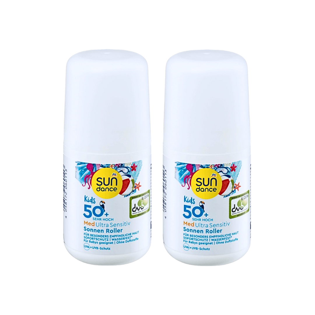 SSundance Kids MED солнцезащитный роллер SPF 50+ - 2 x 50 мл – Защита от солнца для чувствительной детской кожи 