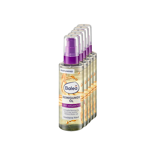 Balea Cleansing Oil Argan Oil – 5 × 100 мл – без отдушек и водостойкий макияж 