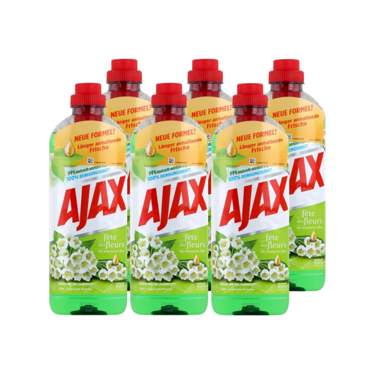 AJAX All-Purpose Cleaner "Spring Flowers" – 6 × 1 L 