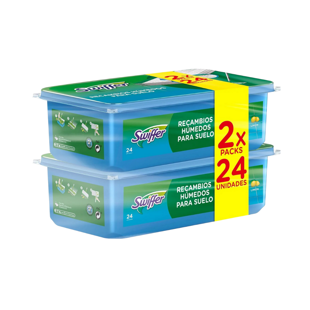 Сухие салфетки Swiffer Mop, с ароматом лимона, 48 шт., для уборки 