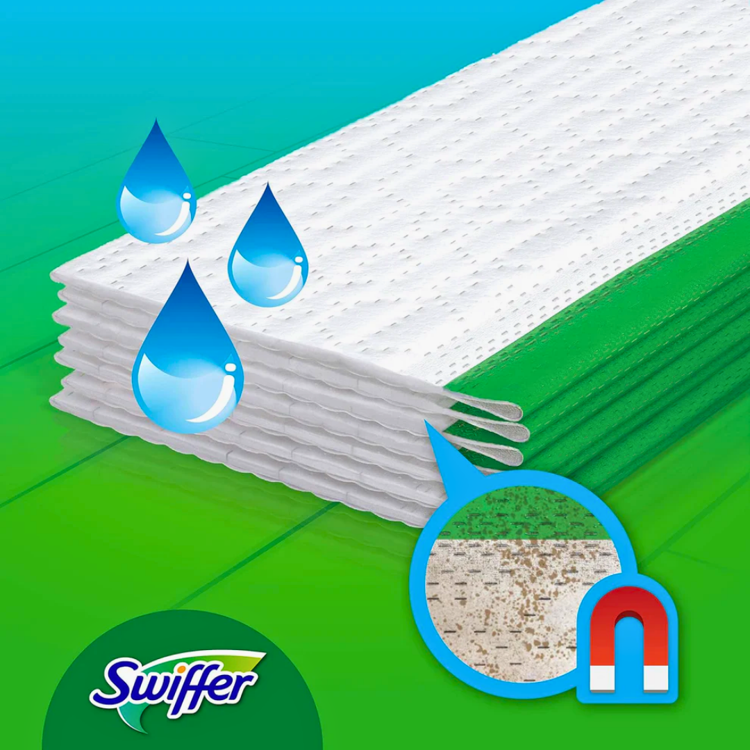 Сухие салфетки Swiffer Mop, с ароматом лимона, 48 шт., для уборки 