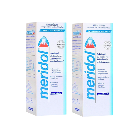 2x Meridol Mouthwash Gum Protection 400ml - without alcohol 