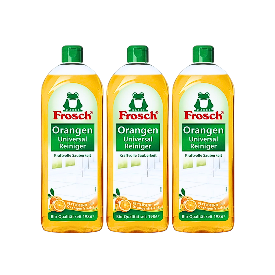Универсальное чистящее средство Frosch Orange - упаковка из 3 штук (3 x 750 мл) 