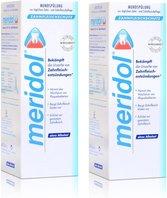 Meridol 2x Meridol Mundspülung Zahnfleischschutz 400ml - ohne Alkohol