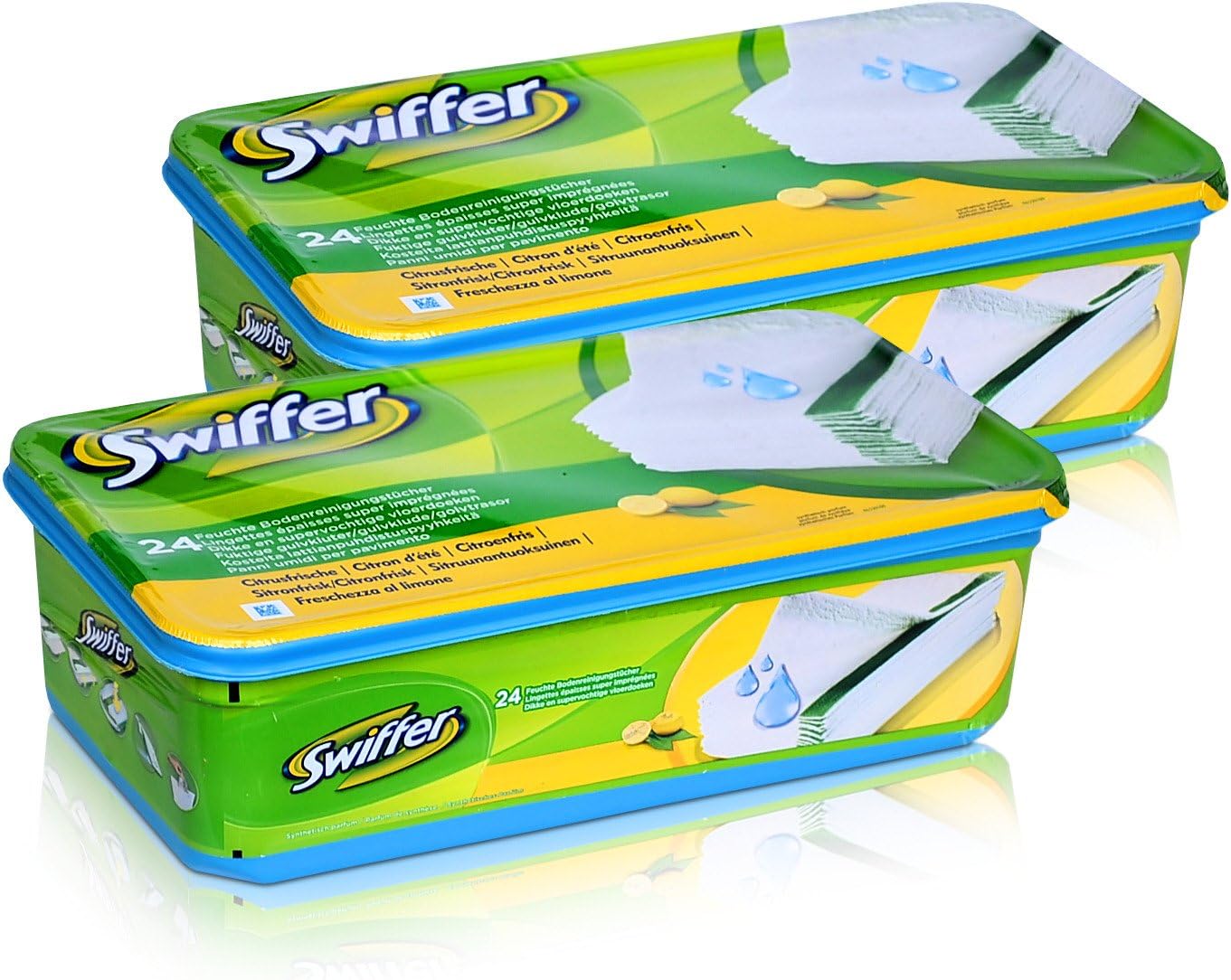 2x Swiffer Wet Wischtücher Nachfüllpackung 24 Tücher