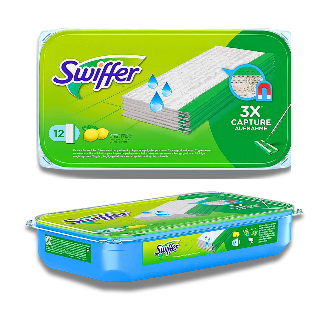 Влажные салфетки для пола Swiffer, лимон, 12 шт. 