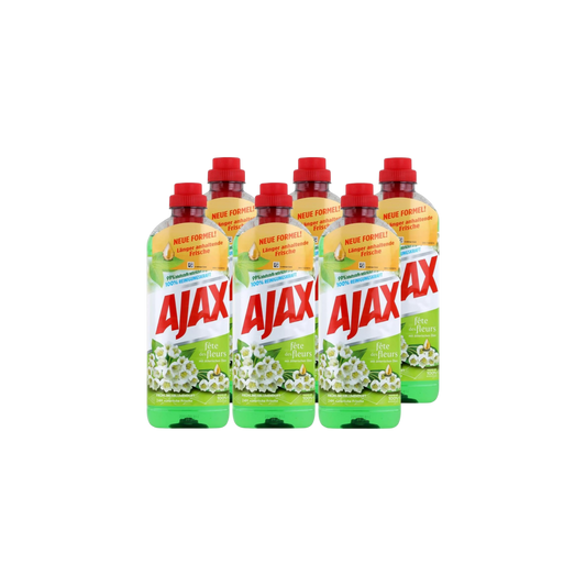 AJAX All-Purpose Cleaner "Spring Flowers" - Pack of 6 (6 x 1000 ml)