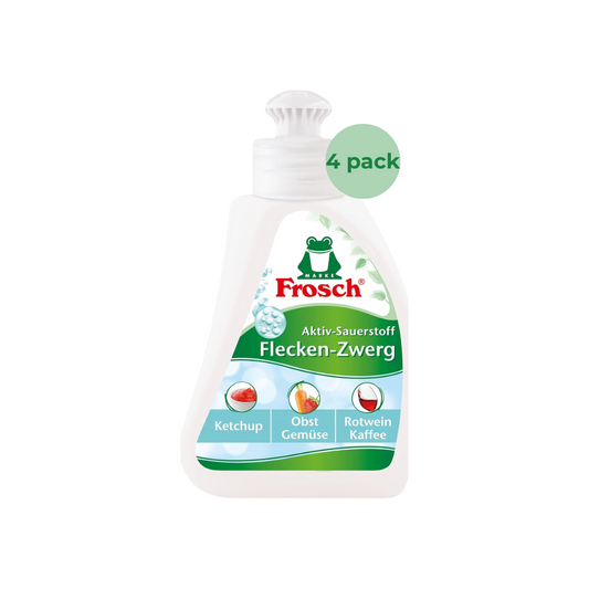 Frosch Flecken-Zwerg кислородный пятновыводитель – упаковка из 4 штук (4 × 75 мл) 