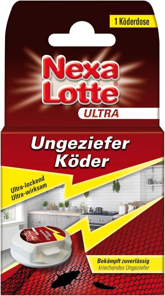 Nexa Lotte Ultra Ungeziefer Köderdose, Falle gegen Schaben, Silberfischchen und anderes Ungeziefer, 1 Dose, Grün